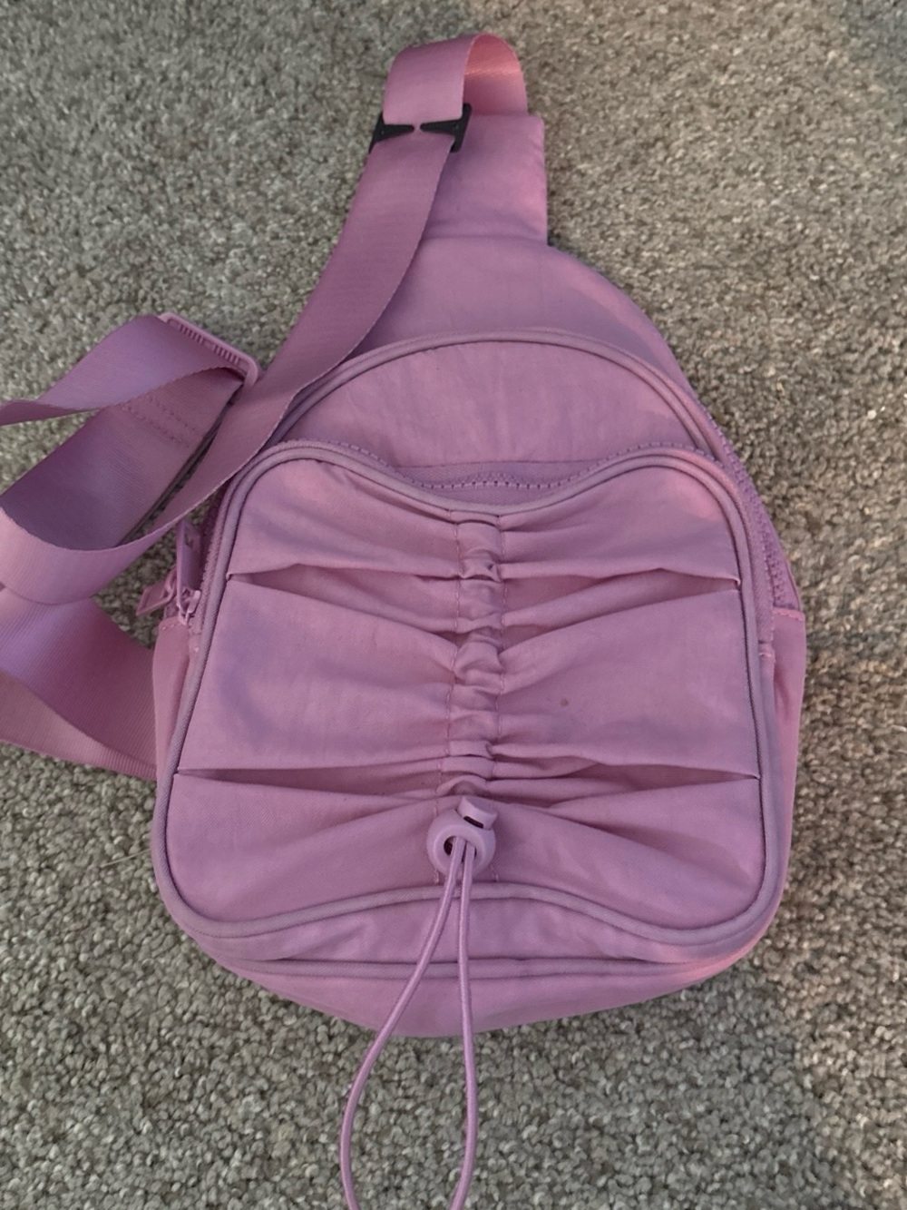 Pink Ruched Crossbody Sling Bag for Women - Picture 2 of 4